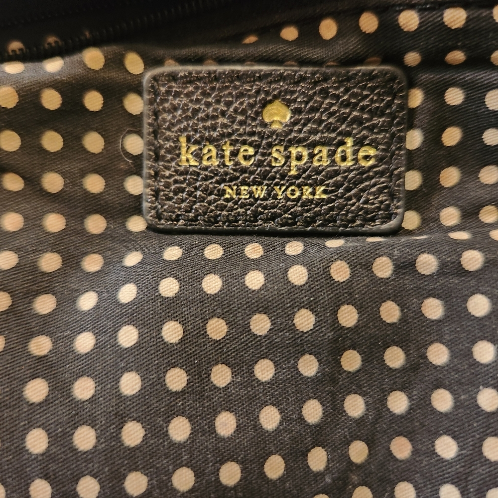 KATE SPADE Purse, Primrose Hill Arica Black Leather Bow Crossbody Bag, EUC READ - Picture 8 of 12